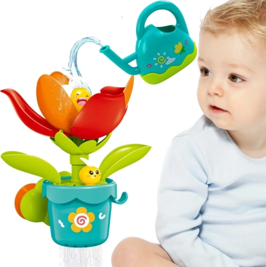 Kúpeľňová hračka Woopie Baby rozkvitnutý kvet s krhličkou