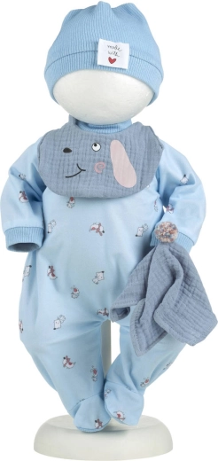 Oblečenie pre bábiku bábätko Llorens New Born 40–42 cm s vankúšikom – 4 ks