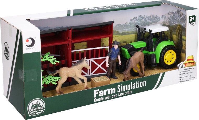 Farma s traktorom – herný set 22 cm - 1 kus