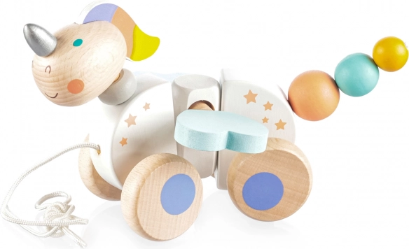 Drevená ťahacia hračka Jednorožec