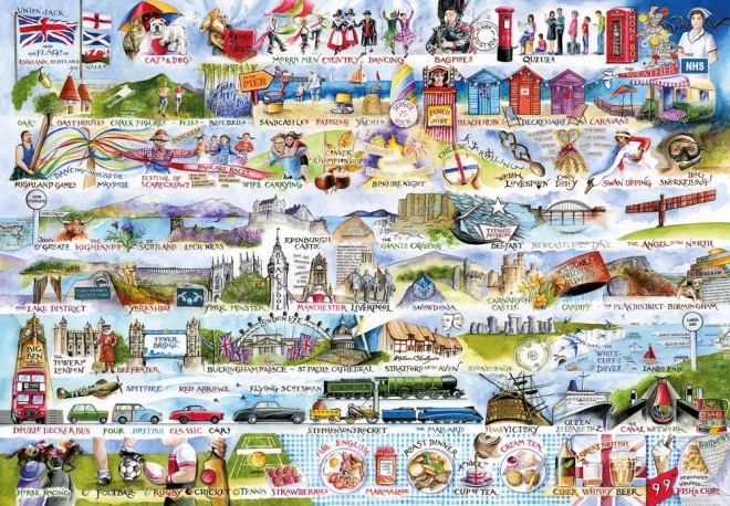 Puzzle GIBSONS Krémové čaje 2000 dielikov