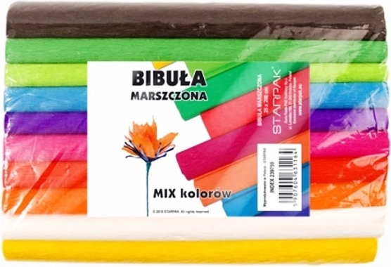 Farebný krepový papier – sada 10 kusov