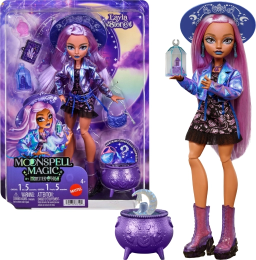 Monster High Moonspell High Layla Stone – módna bábika 26 cm s doplnkami