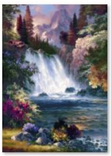Diamantové vyšívanie (diamond painting) vodopád 30 × 40 cm - 1 kus