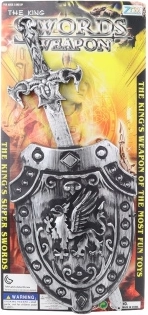 Plastový meč so štítom pre deti