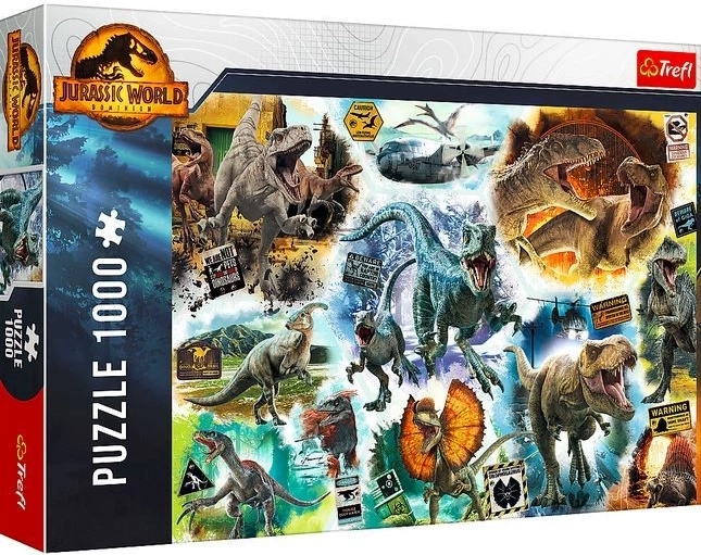 Puzzle 1000 dielikov – JURASSIC WORLD: Po stopách dinosaurov