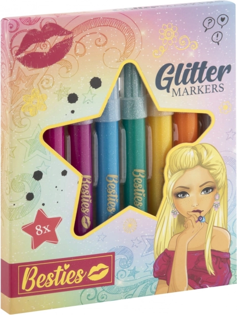 Fixy s trblietkami Besties 8 ks