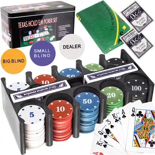 Pokerový set v plechovej krabičke 200 žetónov MALATEC