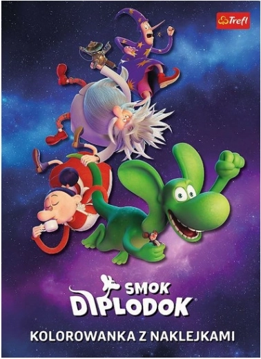 Drak Diplodok – omaľovánka so samolepkami