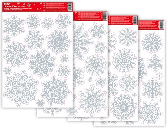 Vianočné okenné fólie s glitrom 20x30cm