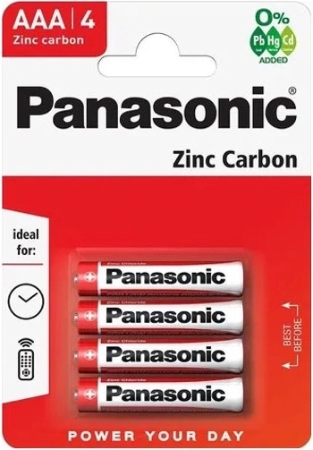 Batérie PANASONIC R03 AAA, zinok-uhlíkové