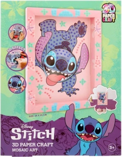 Origami DISNEY obraz Stitch 3D mozaika z papiera 26 × 35 cm