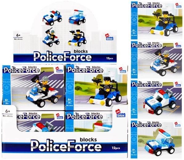 Stavebnica Polícia – mini vozidlá, 4 varianty