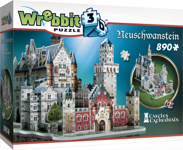WREBBIT 3D puzzle zámok Neuschwanstein – 890 dielikov