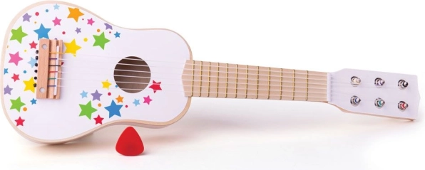 Drevená detská gitara s hviezdičkami BIGJIGS TOYS