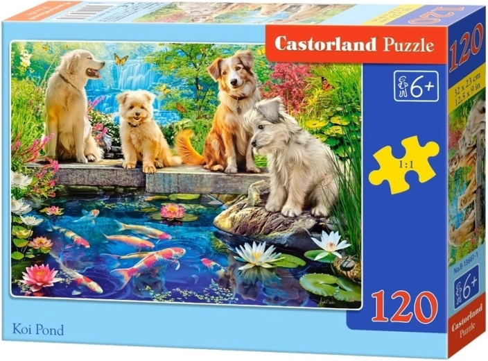 Puzzle Castorland Jaziero s koi kaprami 120 dielikov