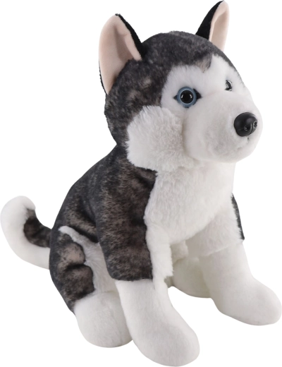 Plyšový husky sediaci 25 cm