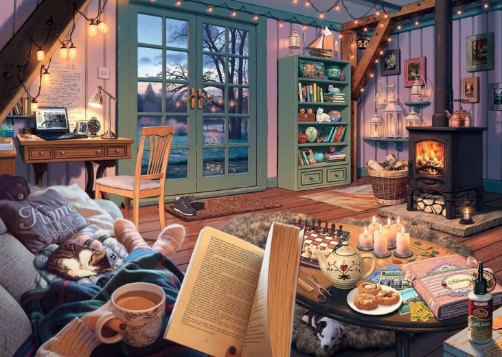 Puzzle Moje útočisko: útulná izba 1000 dielikov