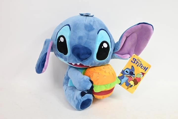 Disney Stitch s burgerom plyšová hračka 25 cm
