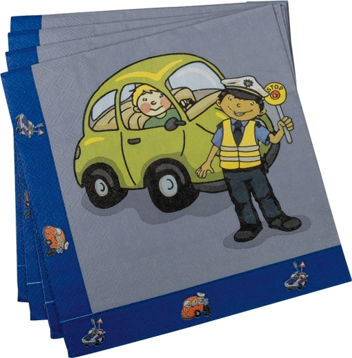 Policajné obrúsky 33 × 33 cm, 3-vrstvové (20 ks)