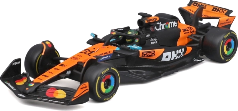 Model Bburago F1 McLaren MCL39 (2025) Oscar Piastri #81 1:43 v akrylovom boxe