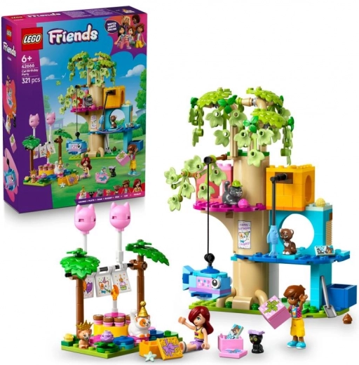 Lego Friends mačacia narodeninová párty a domček na strome
