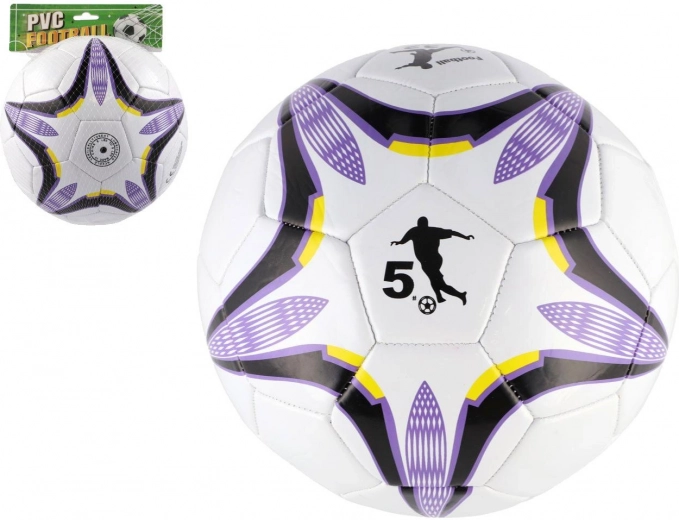 Fialovo-biely futbalová lopta 23 cm