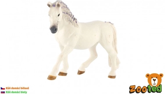 Biely kôň s fialovou hrivou