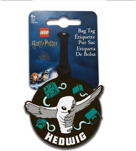 Lego Harry Potter menovka na batožinu Hedviga