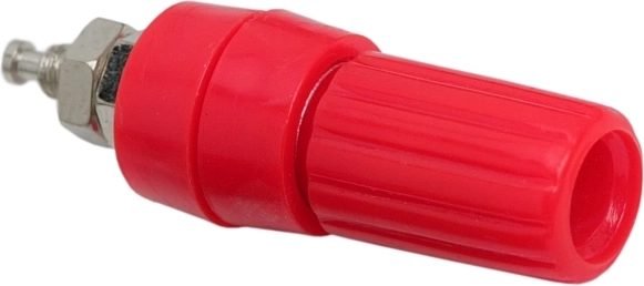 Vstavaná banániková zásuvka 4 mm červená