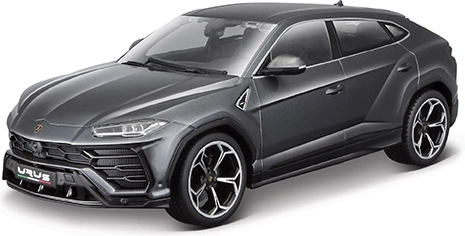 Bburago Lamborghini Urus kovový model 1:18 Plus, metalická sivá