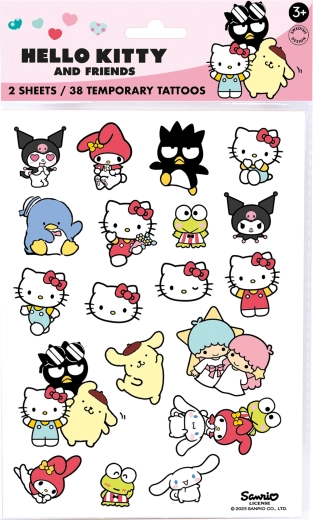 Hello Kitty umývateľné detské dočasné tetovania (38 ks)