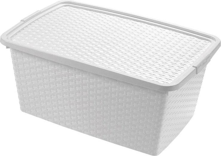 Plastový úložný box s vekom HEIDRUN 10 l