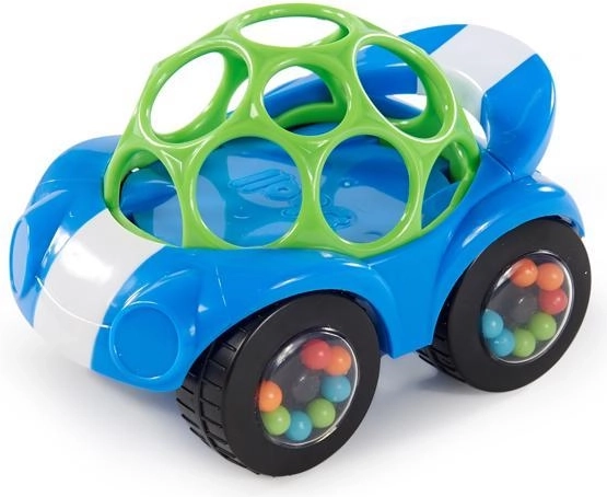 Oball hrkálkové autíčko Rattle & Roll, modré