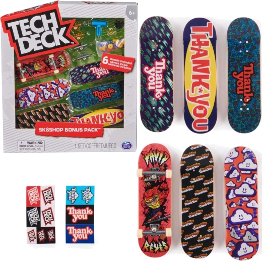 Tech Deck Sk8Shop 6pack Thank You bonusový set fingerboardov s príslušenstvom
