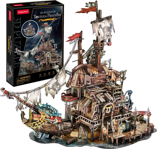 3D puzzle Pirátsky prístav Tortuga 218 dielikov