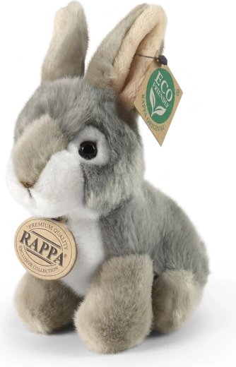 Rappa plyšový králik sivý sediaci Eco-Friendly 16 cm