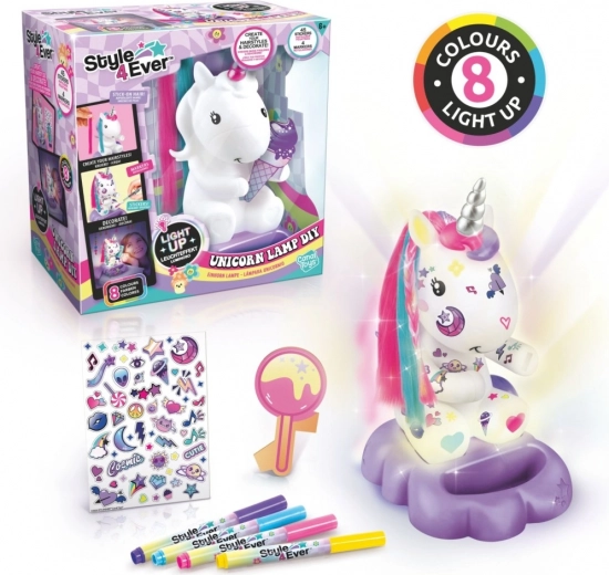 Style4Ever DIY jednorožec lampička pre deti