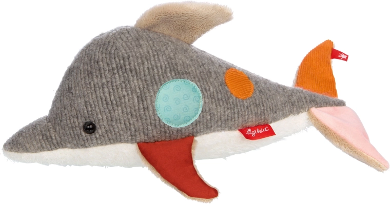 Sigikid prvý plyšový delfín patchwork 33 cm