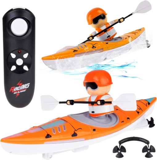 Podsvietený kajak s veslárom na diaľkové ovládanie