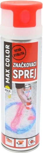 Značkovací sprej MAX COLOR 500 ml – svietivo červený