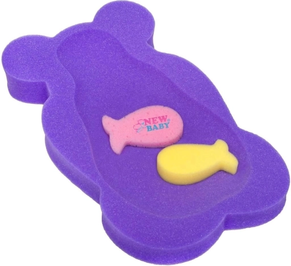 Penová podložka do vane New Baby medveď fialová