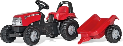 šľapací traktor s prívesom Rolly Toys CASE 1170 CVX červený
