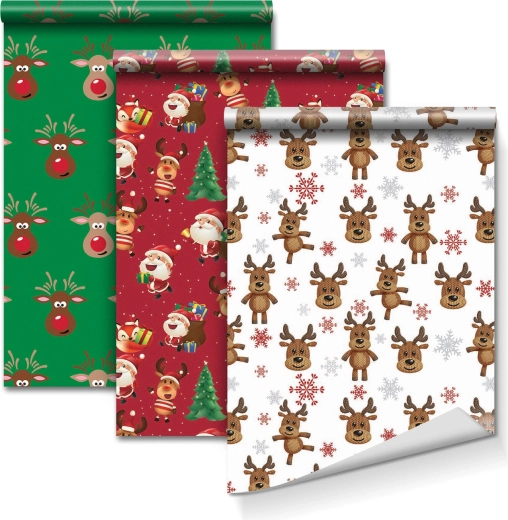 Baliaci papier s tromi vzormi 70 × 150 cm