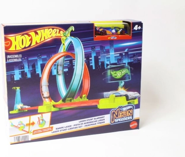 Hot Wheels Neon Speeders neónová super slučka s odpaľovačom