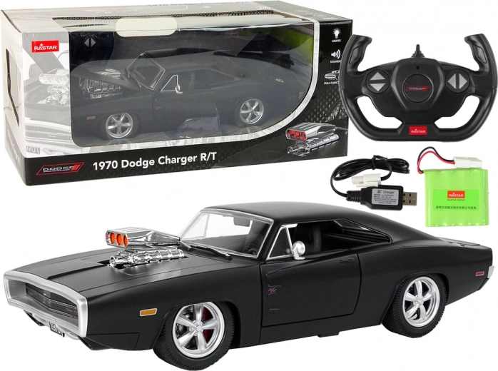 Auto na diaľkové ovládanie Dodge Charger 1:16 čierne