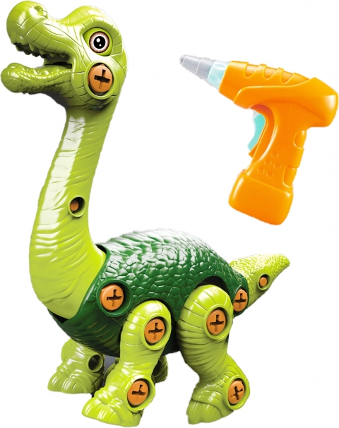skrutkovací dinosaurus s aku skrutkovačom pre deti