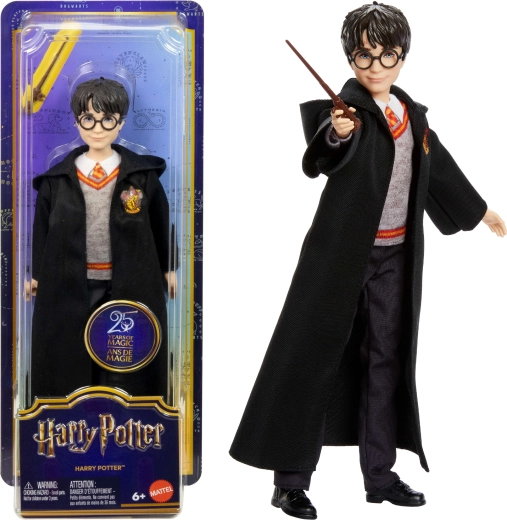 Bábika Harry Potter v rokfortskom habite s prútikom