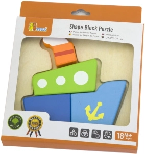 Viga prvé drevené mini puzzle – loď