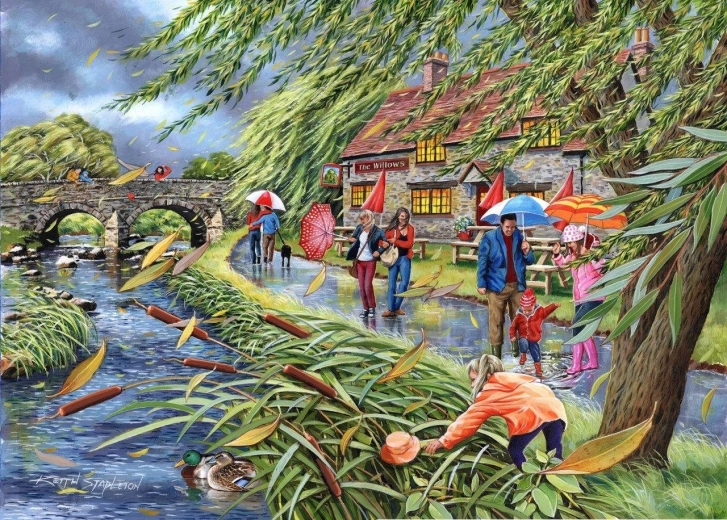 Puzzle Vietor vo Vrbách 1000 Dielov